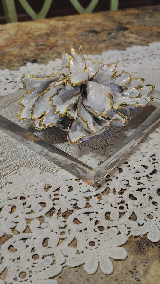 Concrete Floral Block